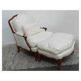 Vintage occasional chair w/ ottoman