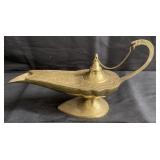 Brass oil lamp