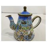 Trade plus aid enameled teapot made in England