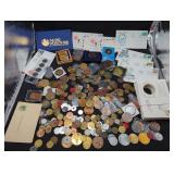 Large collection of coins, medals, tokens, first