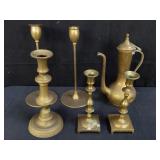 Group of brass items
