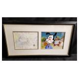 Warner brothers production art framed cartoon cell