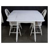 Vintage painted drop leaf table w/ 2 chairs