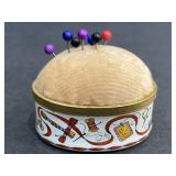Halcyon days enamel pin cushion snuff  box