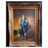 Gilt wood framed oil on canvas