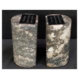 Pair of limestone book ends