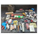 Box of tools - saws, painting, electrical,