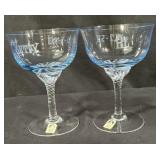 2 Sasaki 24% crystal lead goblets