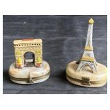 Pair of Limoges pill boxes