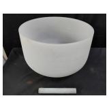 Large crystal singing bowl w/ mallet