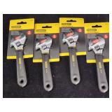 4 6-in Stanley adjustable wrenches brand new