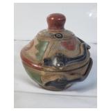 Native pottery cover bowl