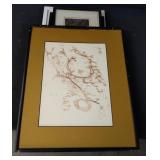 Bundle of  five artwork and photograph