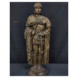 Vintage cast iron roman soldier