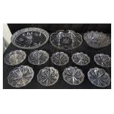 Group of assorted cut crystal items