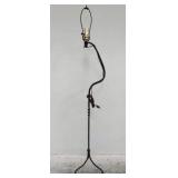 Vintage rod iron floor lamp