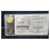 1985 California Gold Coin 1/4 Troy oz. With ASSAY