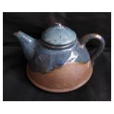 Mid century signed studio ceramic teapot with