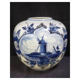 Delf Hand painted pottery vase made in Holland