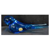 Art glass bird sculpture