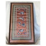 Embroidered Chinese silk with flower decoration