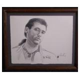 Billy Ray Cyrus 1992 original pencil/graphite