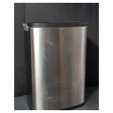 Stainless steel 12.4gal sensor/ manual trash can