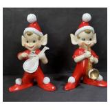 2 Ceramic Christmas Pixie Elfs