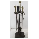 Group of iron fire tools