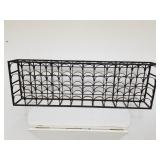 Vintage wrought iron wine rack