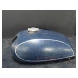 Blue Motorcycle gas tank