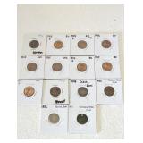 Collection of 14 vintage and antique US coins