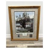 Vintage signed "Boundary Waters" lithograph by