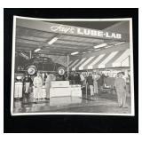 Vintage black & white photo of Volkswagen bug