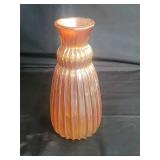 Vintage hand blown pink vase 9" x 4"