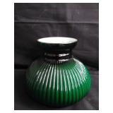Student lamp glass shade Green/white cased glass
