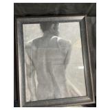 Charcoal Chalk Nude Portrait