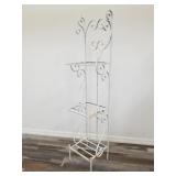 Wrought iron plant rack