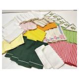 Large collection of vintage cloth napkins