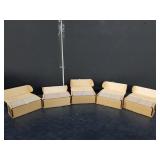 Group of 5 boxes of football cards, box lot