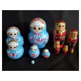 Group of Russian dolls box lot
