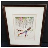 Pencil signed and numbered print cross country