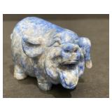 Vintage Genuine lapis lazuli figurine  pig  135