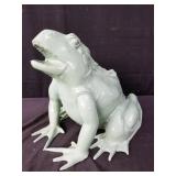 Large metal frog garden ornament