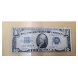 1934 $10 Silver Certificate US paper money