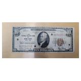 1929 $10 New York National US Note