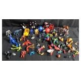 Group of toys, transformers, bankugon, etc. Box