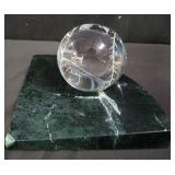 Tiffany and co signed baseball paperweight with