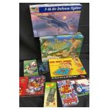 Board games, puzzles, scale model etc in box lot