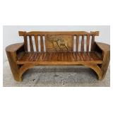 Antique carved sofa bench